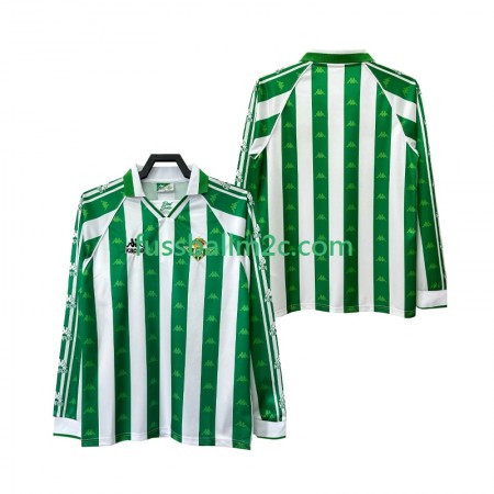 Fußballtrikots Real Betis Retro Heim Trikotsatz 1996 1997 Langarm